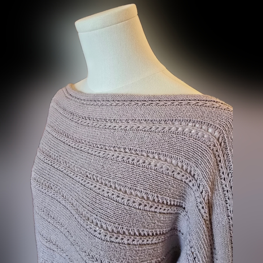 SHEIN Lilac Textured Knit Sweater
